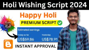 Happy Holi Wishing Script Download 2024 | Make Money Through Blogging